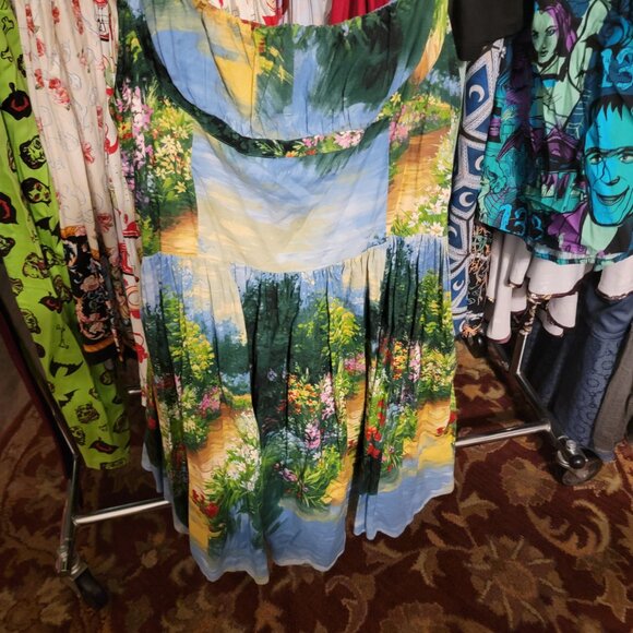 Bernie Dexter Paris dress in Serenity print rare unicorn 3x - Picture 4 of 9